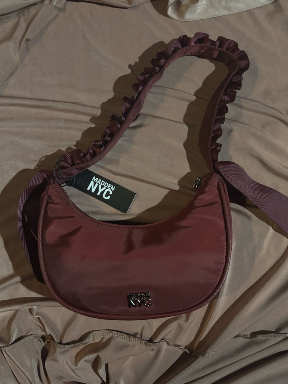 Madden NYC Women's Burgundy Mini Shoulder Bag